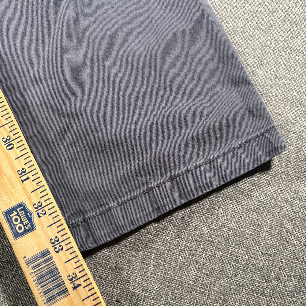 Banana Republic Chino Pants Mens 32x34 Gray Flat Front Cotton Twill Trousers - Picture 5 of 8